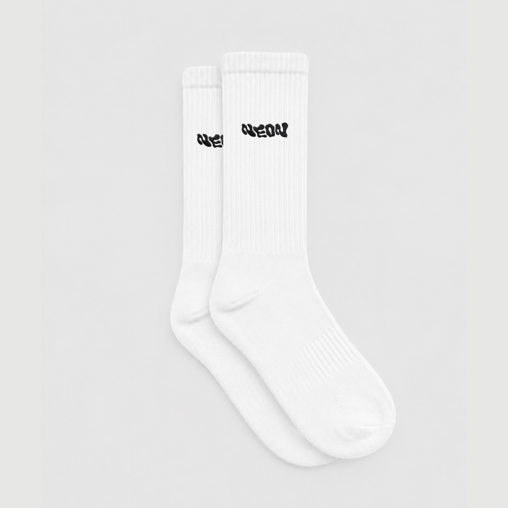 chaussette signature neon noire