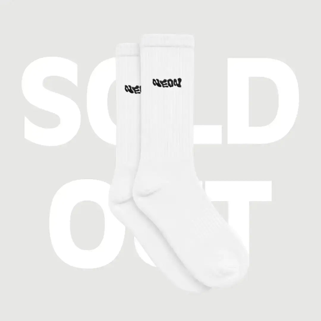 Chaussettes Signature Noire Neon logo brodé streetwear