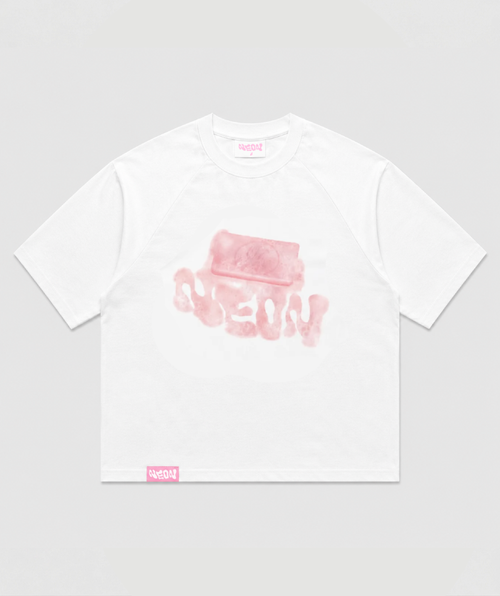 T-shirt Soap oversize blanc streetwear Neon