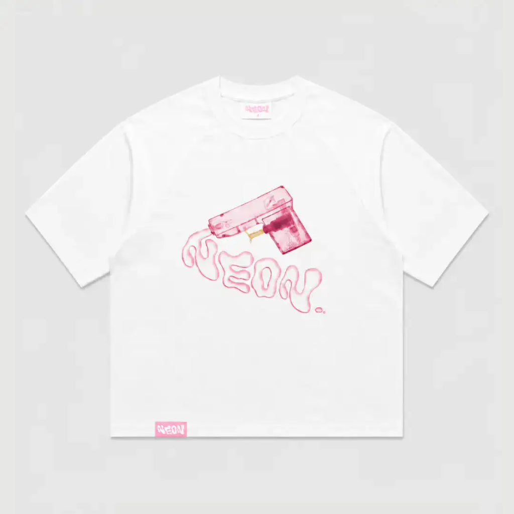 T-shirt Water Gun Neon oversize streetwear coton 270 GSM vue face